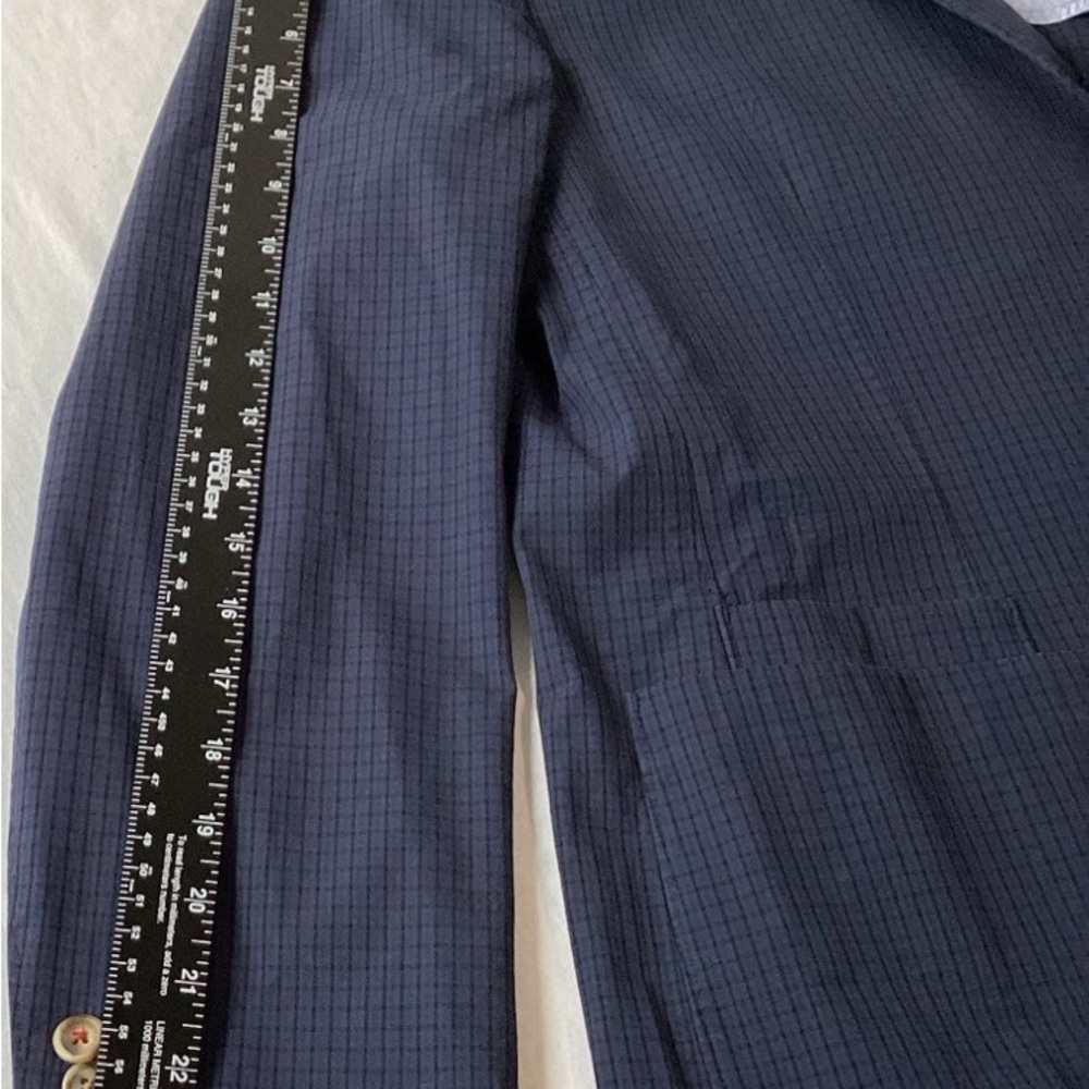 JKT New York Men’s Blazer.  Size 38R  Color Dark Blue and Black. 100%.Cotton - Picture 6 of 8